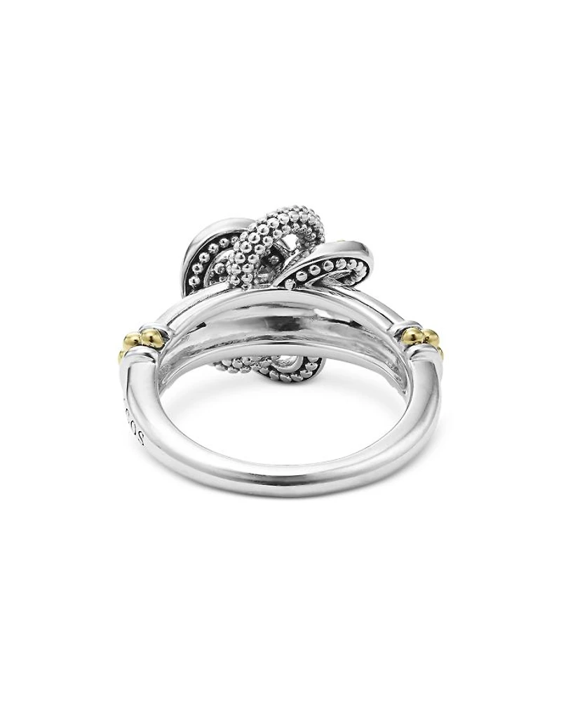 Sterling Silver & 18K Yellow Gold Love Knot Ring