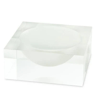 Lucite® Frosted White Bowl