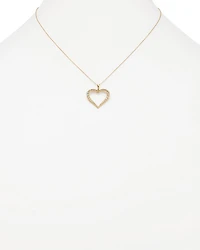 Diamond Heart Pendant Necklace in 14K Yellow Gold