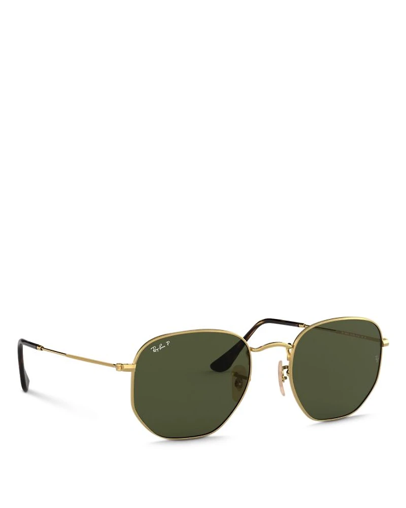 Icons Polarized Hexagonal Sunglasses, 51mm