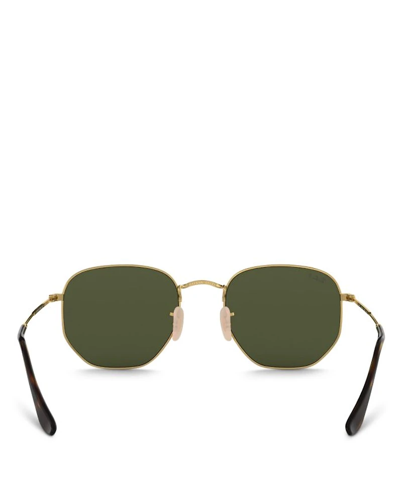 Icons Polarized Hexagonal Sunglasses, 51mm