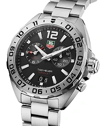 Formula 1 Quartz Men's Black Steel Alarm Watch, 41mm