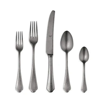 Dolce Vita Pewter Oro Nero 5-Piece Place Setting