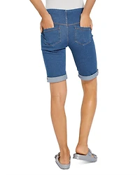 Cuffed Denim Shorts