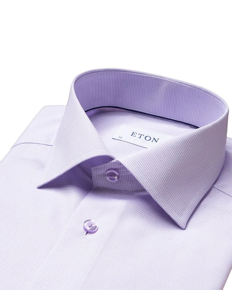 Slim Fit Textured Solid Shirt