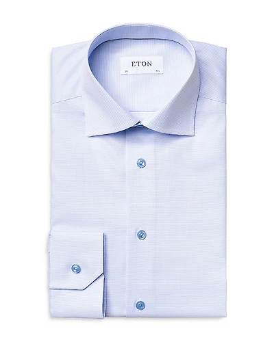 Eton Slim Fit Textured Dress Shirt