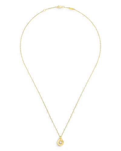 Dinh Van 18K Yellow Gold Menottes Pendant Necklace with Diamonds, 16.5