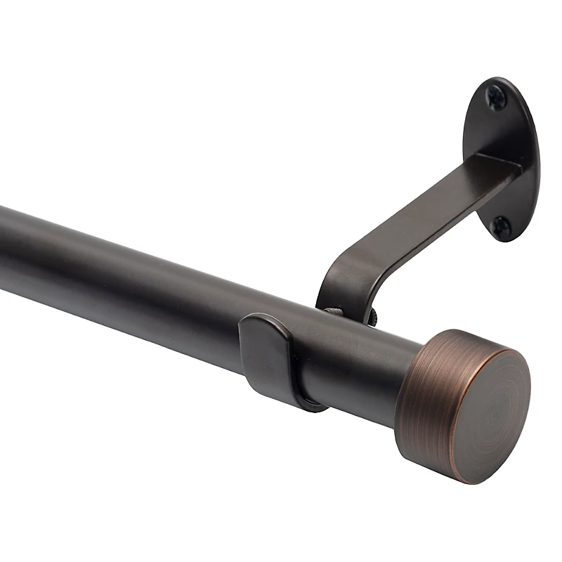 Elrene Home Fashions Serena Adjustable Curtain Rod with Cap Finials