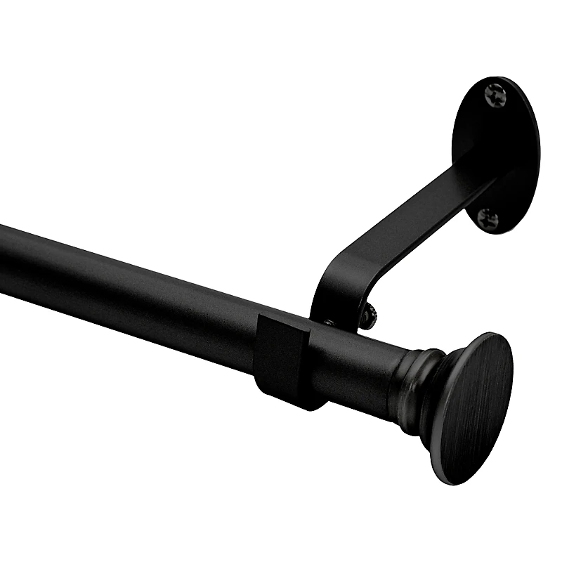 Elrene Home Fashions Shaker Adjustable Curtain Rod with Disc Finials, 28-48