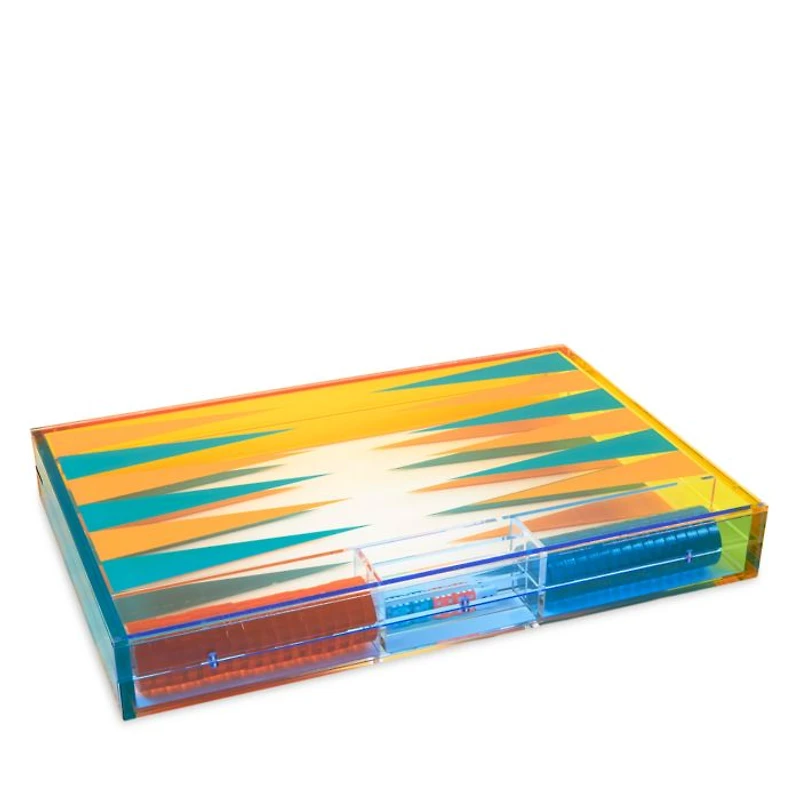 MultiColor Lucite Backgammon Set