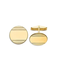 Bloomingdale's Fine Collection Men's Circular With Line Design Cuff Links
