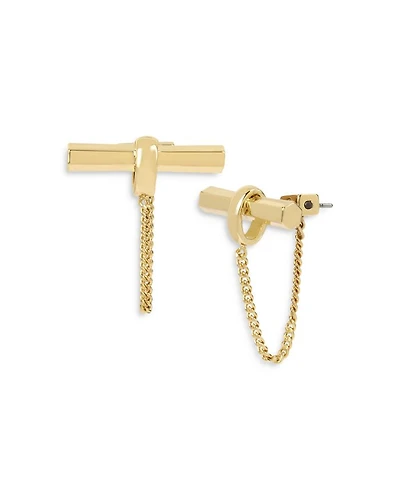 Toggle Bar Front Back Earrings