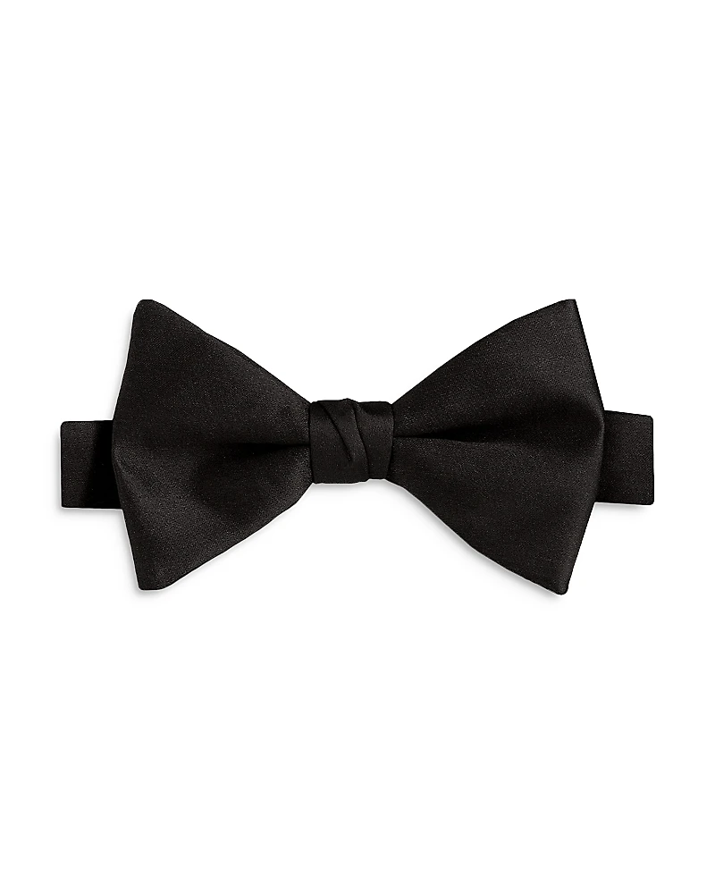 David Donahue Silk Satin Pre Tied Bow Tie