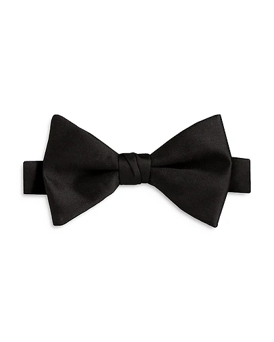 David Donahue Silk Satin Pre Tied Bow Tie
