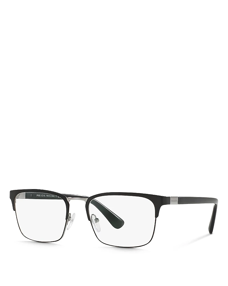 Prada Rectangle Clear Glasses, 57mm