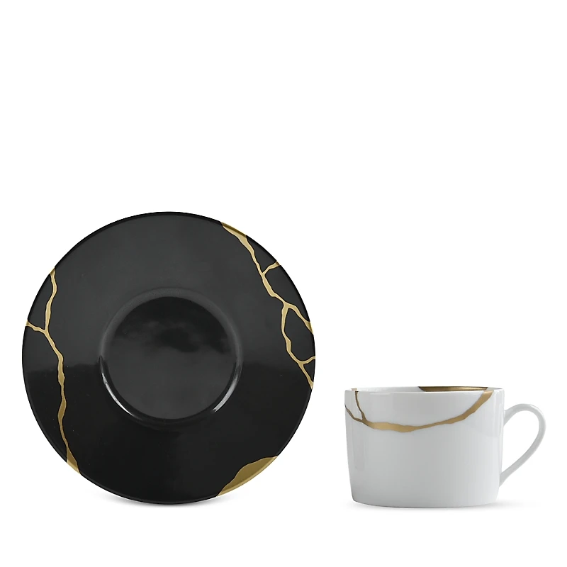 Bernardaud Kintsugi Charbon Tea Saucer