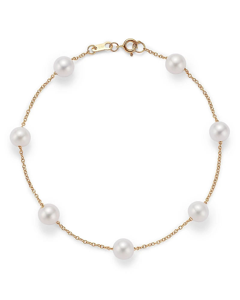 Bloomingdale's Fine Collection Cultured Freshwater Pearl Station Bracelet