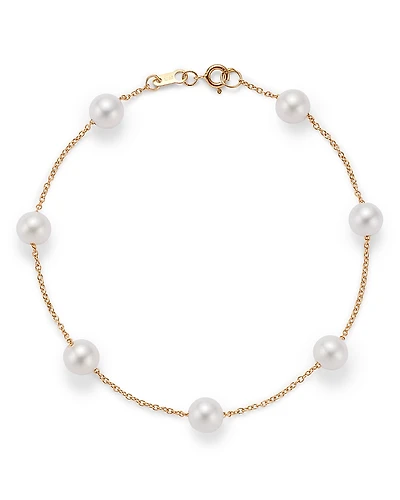 Bloomingdale's Fine Collection Cultured Freshwater Pearl Station Bracelet