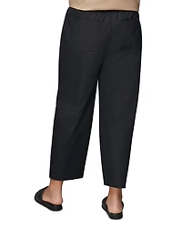 Poplin Barrel Leg Trousers