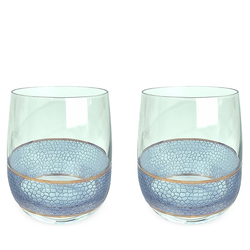 Michael Wainwright Set of 2 Panthera Glass Rock Glasses