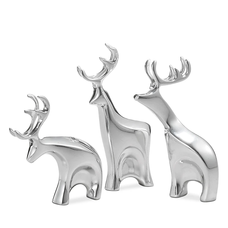 Nambe Mini Dasher Reindeer 3-Piece Set