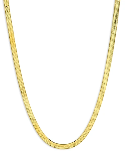 Zoe Lev 14K Yellow Gold Herringbone Chain Necklace, 18