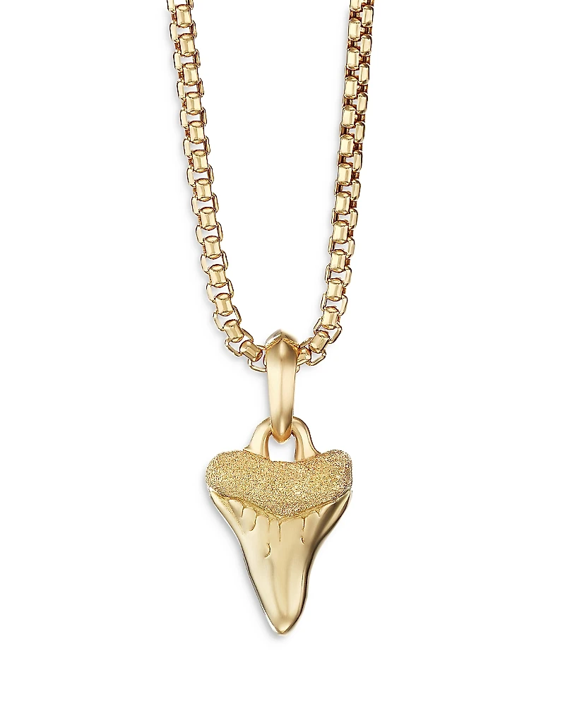 David Yurman Men's 18K Yellow Gold Shark's Tooth Amulet