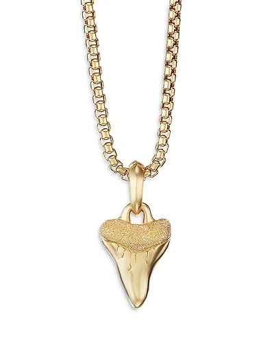 David Yurman Men's 18K Yellow Gold Shark's Tooth Amulet