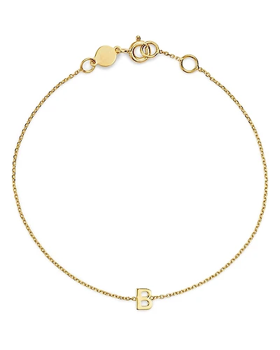 Moon & Meadow 14K Yellow Gold Initial Chain Bracelet