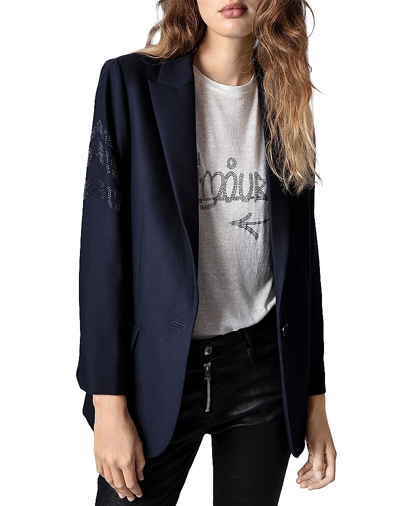 Zadig & Voltaire Viva Strass Arrow Blazer