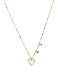 Meira T 14K Yellow Gold Diamond Heart Pendant Necklace