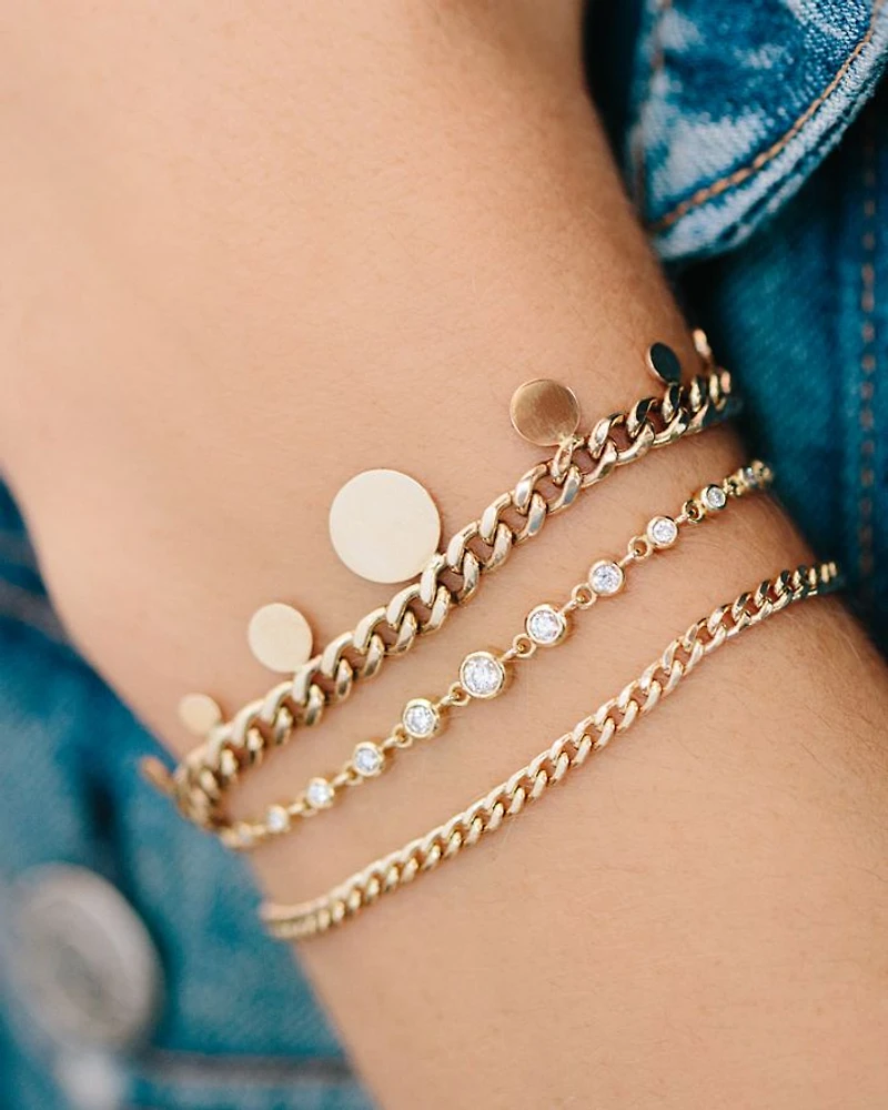 14K Yellow Gold Curb Link Bracelet