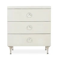 Bernhardt Silhouette 3 Drawer Nightstand with Rose Hardware