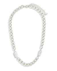Genuine Pearl Chain Necklace, 16"-18"