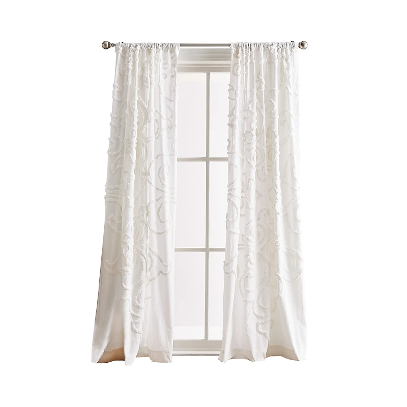 Peri Home Gates Tufted Chenille x 50 Poletop Window Panel