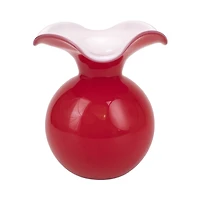 Vietri Hibiscus Glass Red Medium Vase