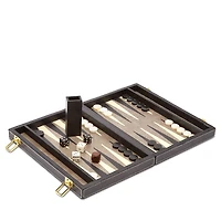 Pigeon & Poodle Grantham Leather Backgammon Game Set
