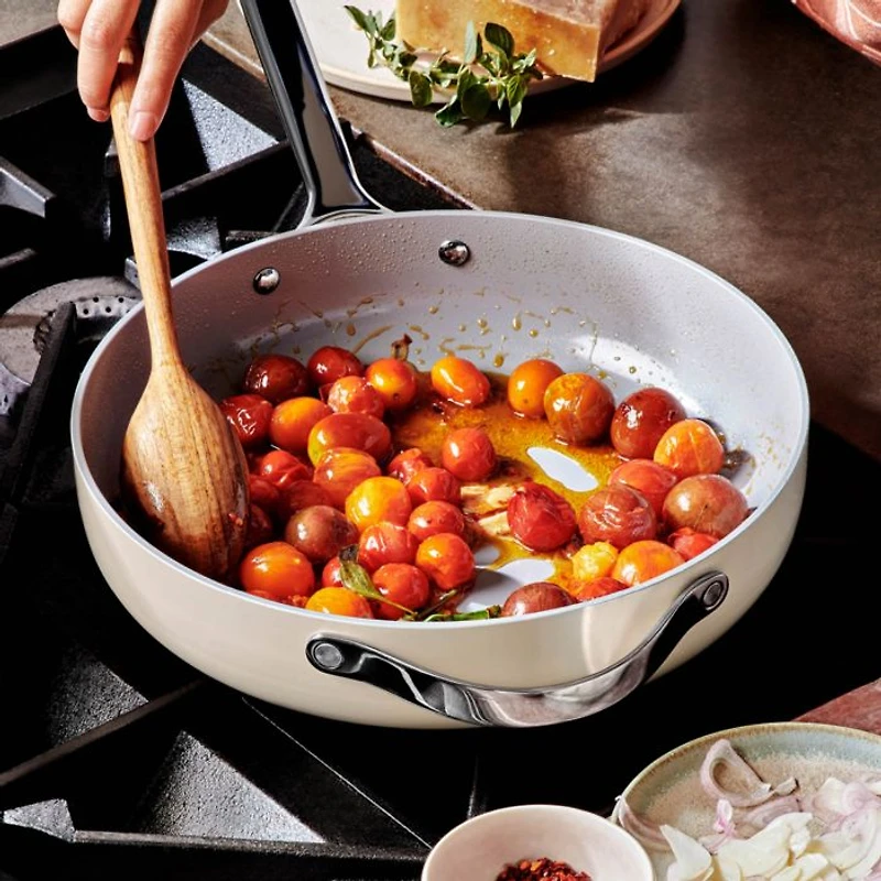 Non Toxic Ceramic Stick Saute Pan & Lid