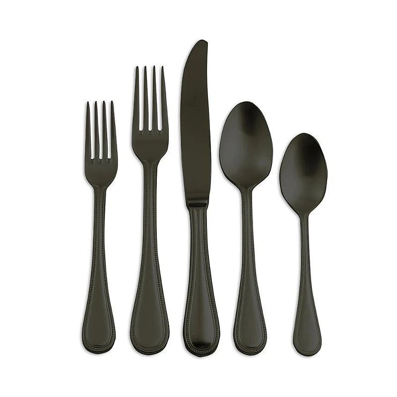 Mepra Perla Oro Nero 5-Piece Place Setting