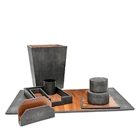 Crosby Faux Shagreen Desk Accessories Set