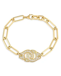 Dinh Van 18K Yellow Gold Menottes Diamond Chain Bracelet