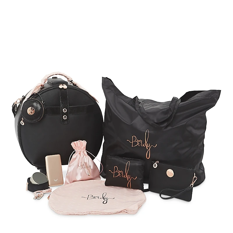 Smart Birdy Wings Black Rose 11 Pc Luggage Set