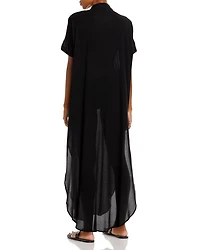 Button Front Maxi Swim Cover-Up - Exclusive