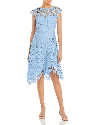 Eliza J Asymmetric Lace Dress