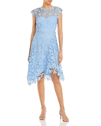 Eliza J Asymmetric Lace Dress