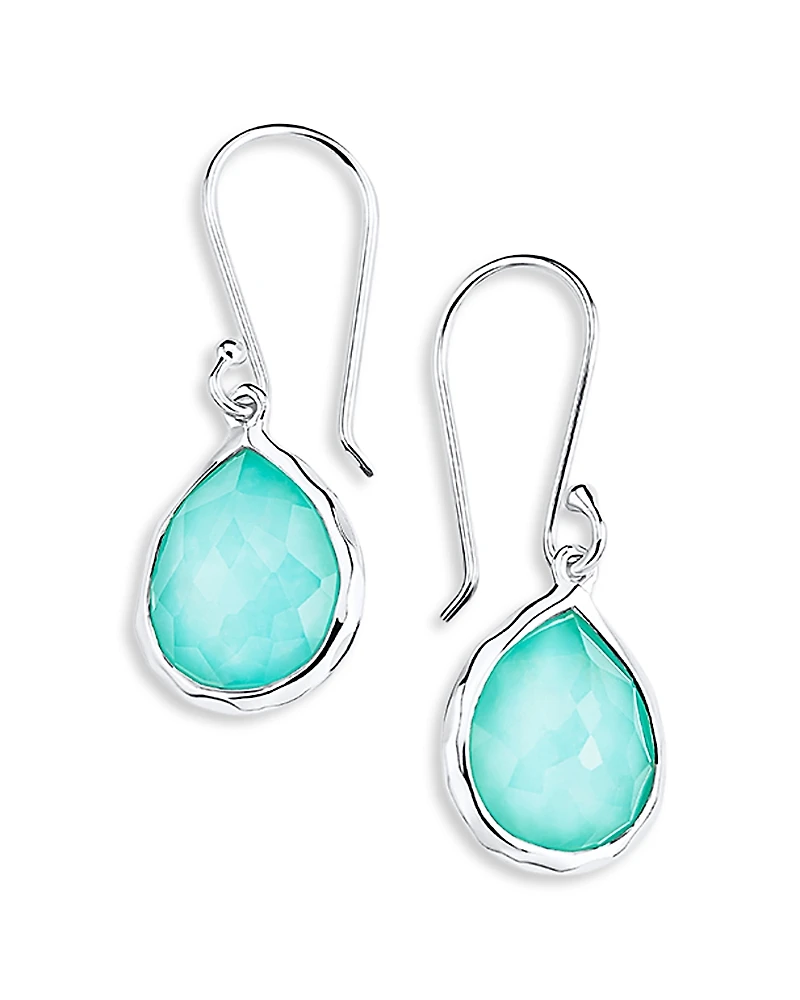 Ippolita Sterling Silver Rock Candy Turquoise & Rock Crystal Doublet Teardrop Earrings