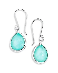 Ippolita Sterling Silver Rock Candy Turquoise & Rock Crystal Doublet Teardrop Earrings