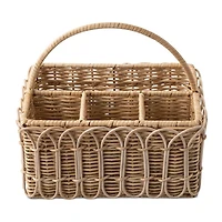 Provence Rattan Silverware Napkin Caddy