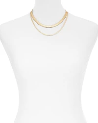 Snake Chain Layered Collar Necklace, 16"-19" - Exclusive