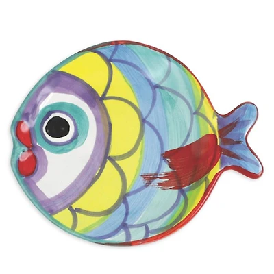Pesci Colorati Figural Fish Canape Plate